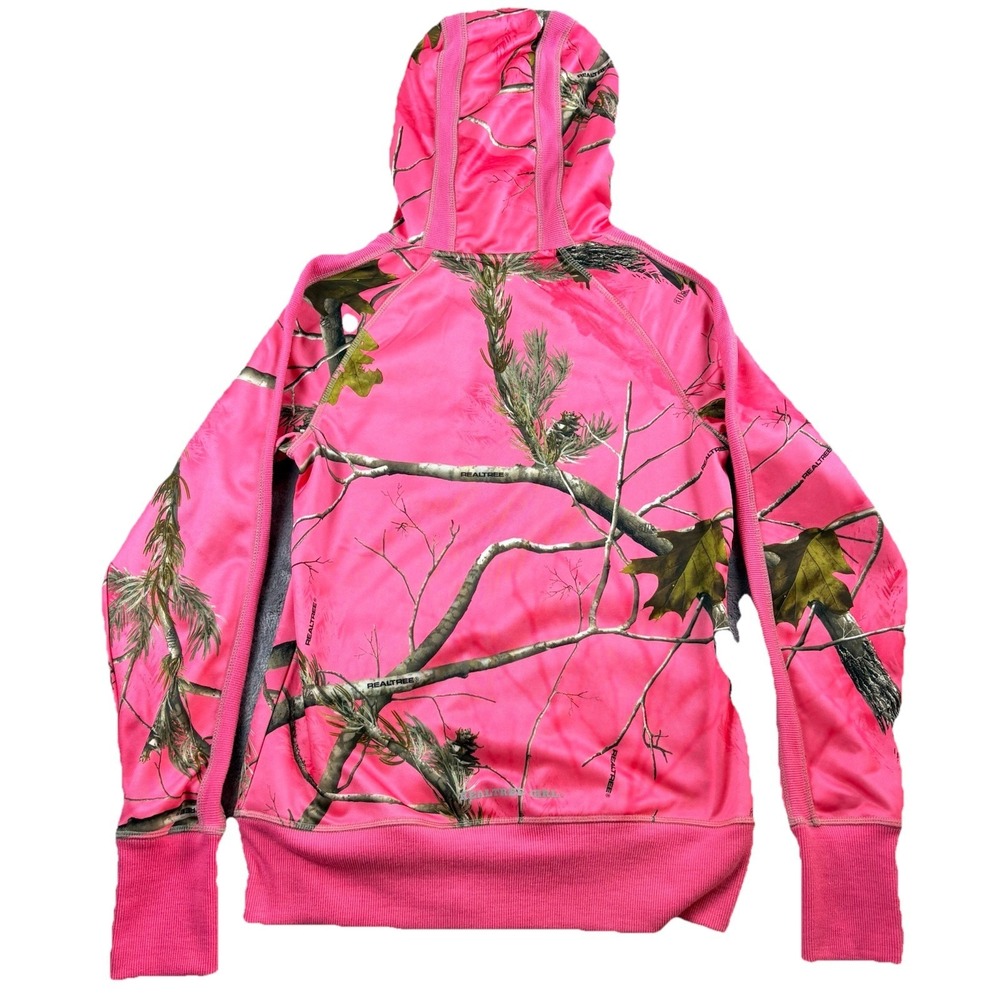 Realtree Girl Hoodie Pink Camo‎ Full Zip Girls Size M Outdoor Hunting Style - Picture 2 of 14